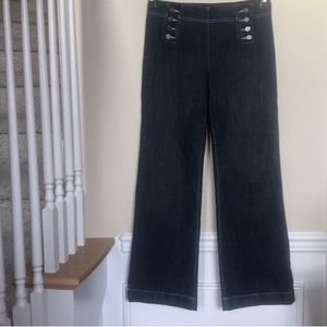 Nautica 4 sailor button wide leg jean regatta EUC